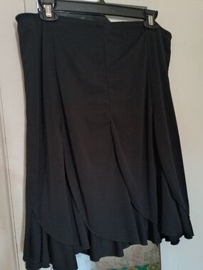 Fashion Bug Black Layered Circle Skirt
